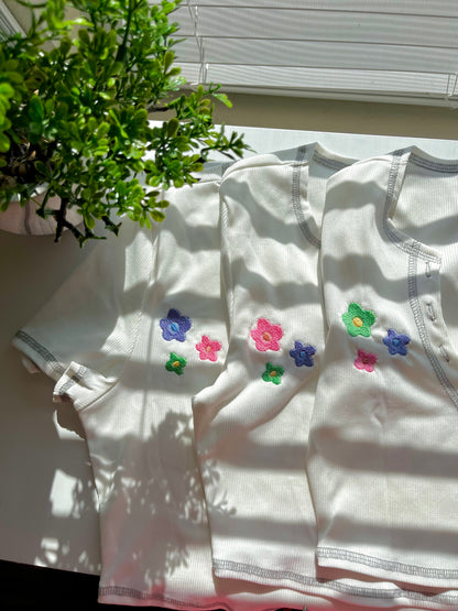 Pastel Flowers Baby Tee