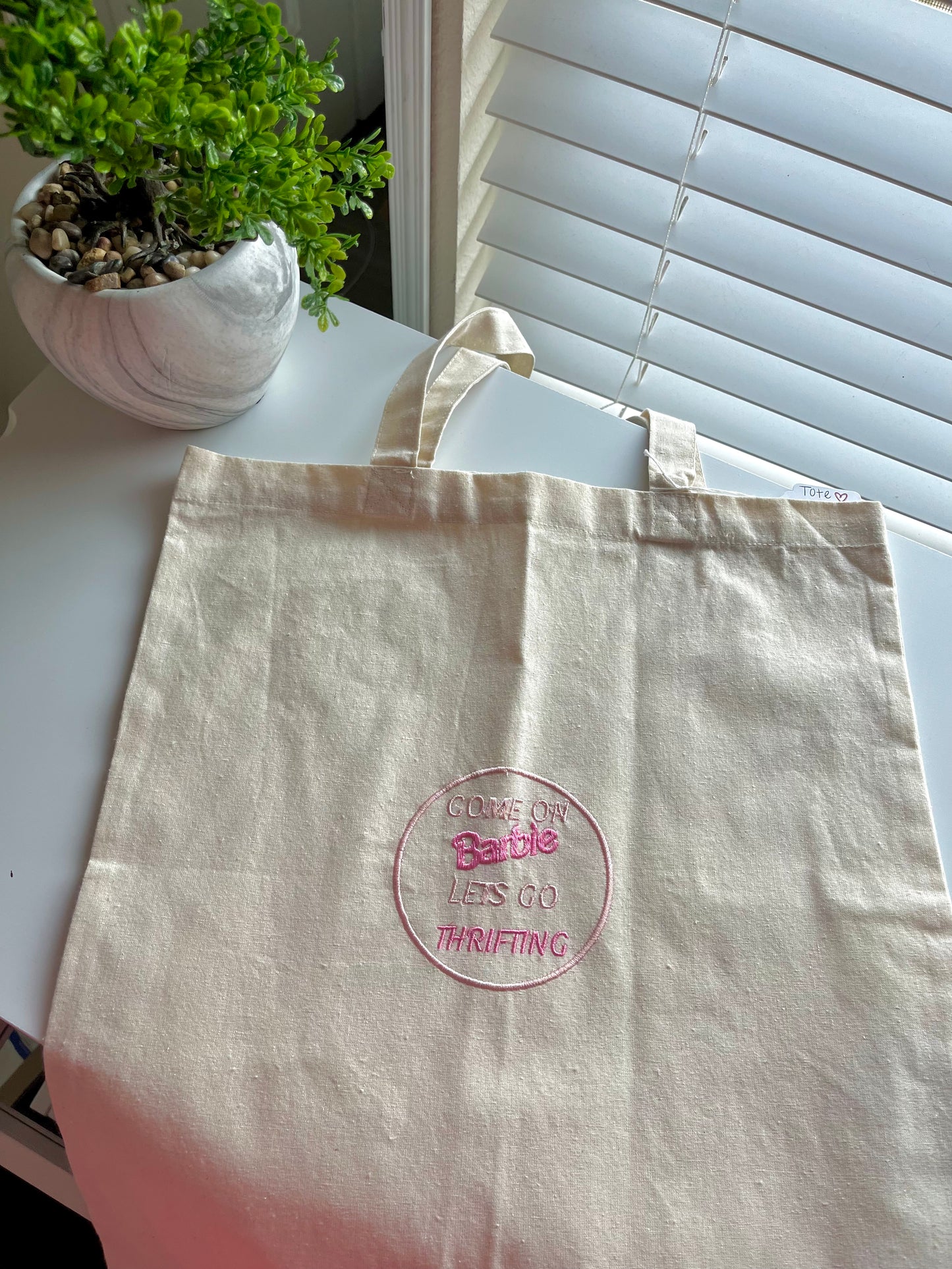 Barbie…Thrifting Tote Bag